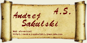 Andrej Sakulski vizit kartica